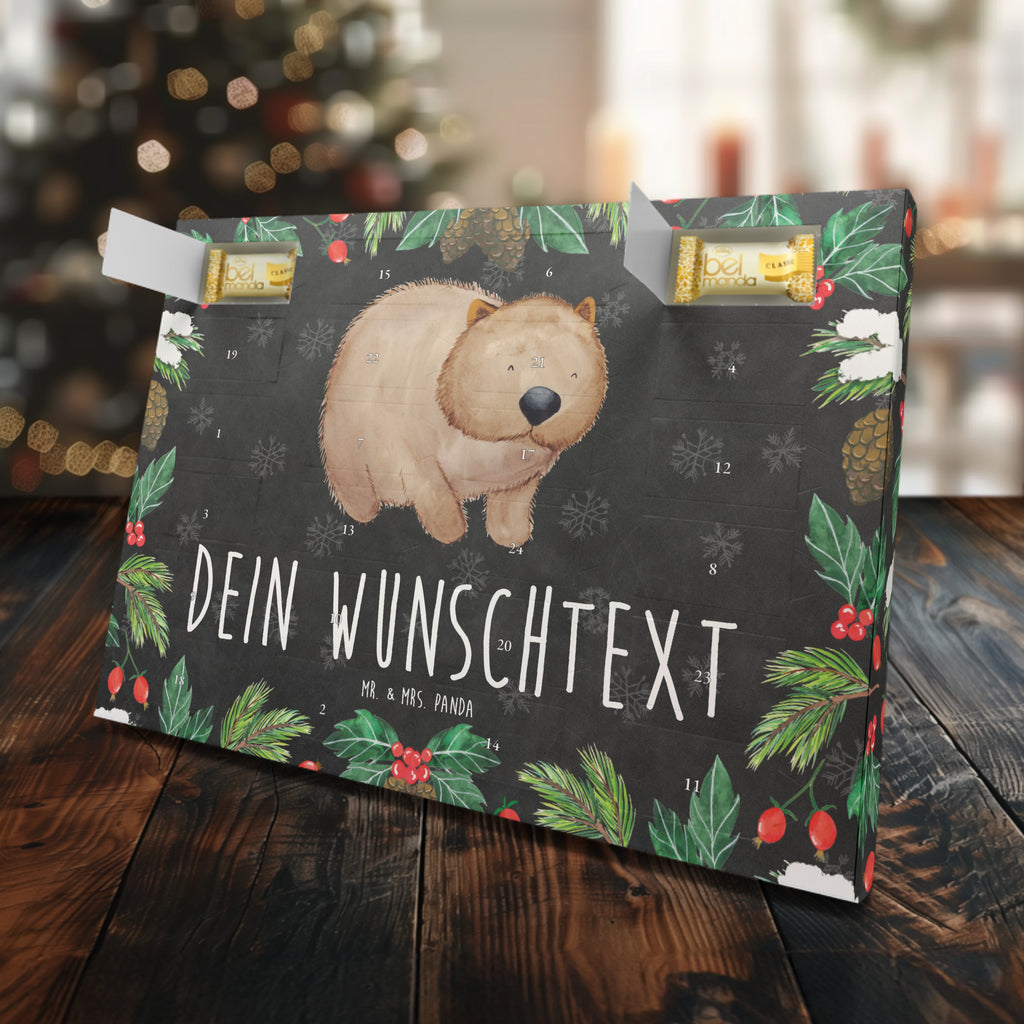 Personalisierter Marzipan Adventskalender Wombat Personalisierter Marzipan Adventskalender, Tiermotive, Gute Laune, lustige Sprüche, Tiere, Wombat, Das Leben ist schön, Motivation, Spruch, Australien