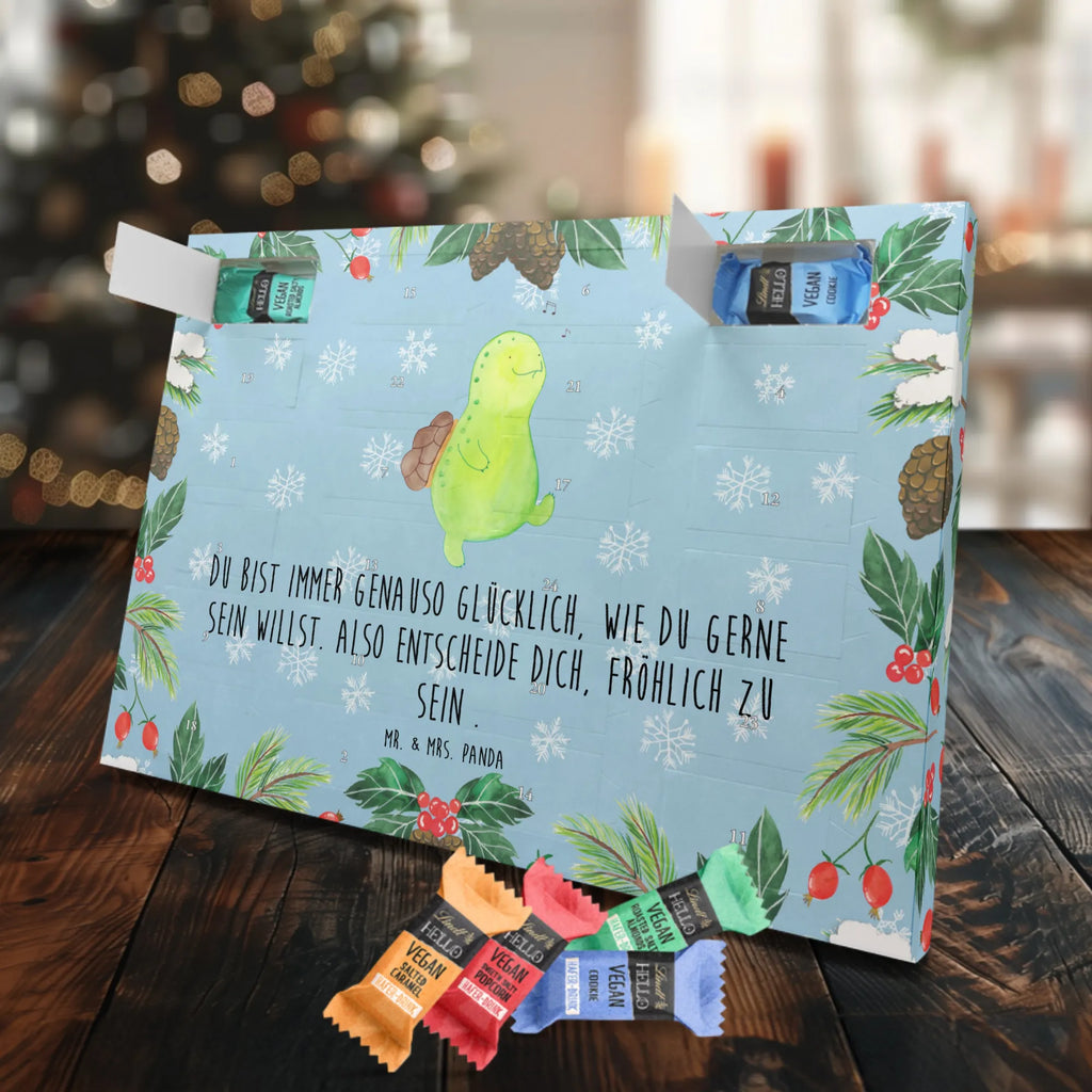 Veganer Adventskalender Schildkröte Pfeifen Schokoladen Adventskalender, Schildkröte, Schildi, Schildkröten, fröhlich, Glück, Motivation, Lebensfreude, Depression, Trennung, Neuanfang