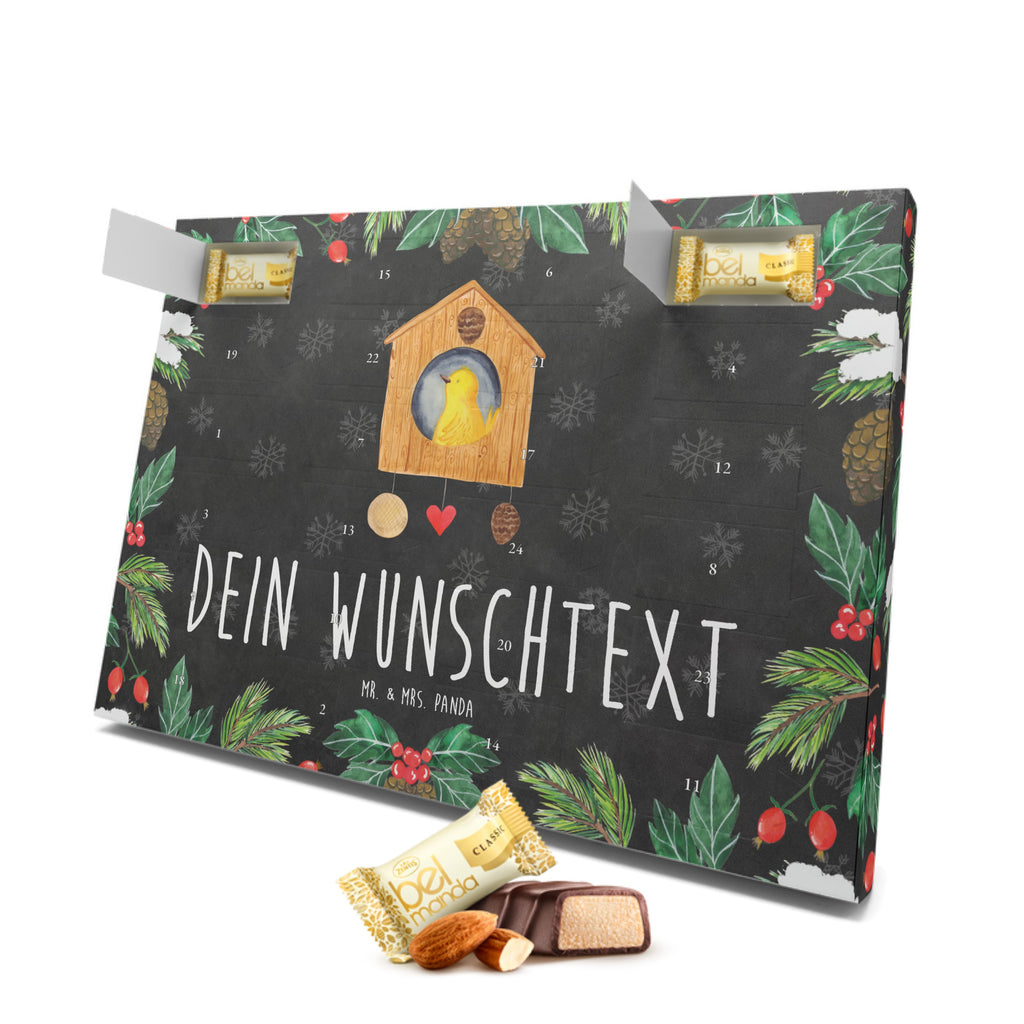 Personalisierter Marzipan Adventskalender Vogel Haus Personalisierter Marzipan Adventskalender, Tiermotive, Gute Laune, lustige Sprüche, Tiere, Vogel, Vögel, Vogelhaus, Vogelhäuschen, Home sweet home, Zuhause, Nest, Eigenheim, Familie, Wohnung, Haus, unser Haus, Lieblingsort, Castle