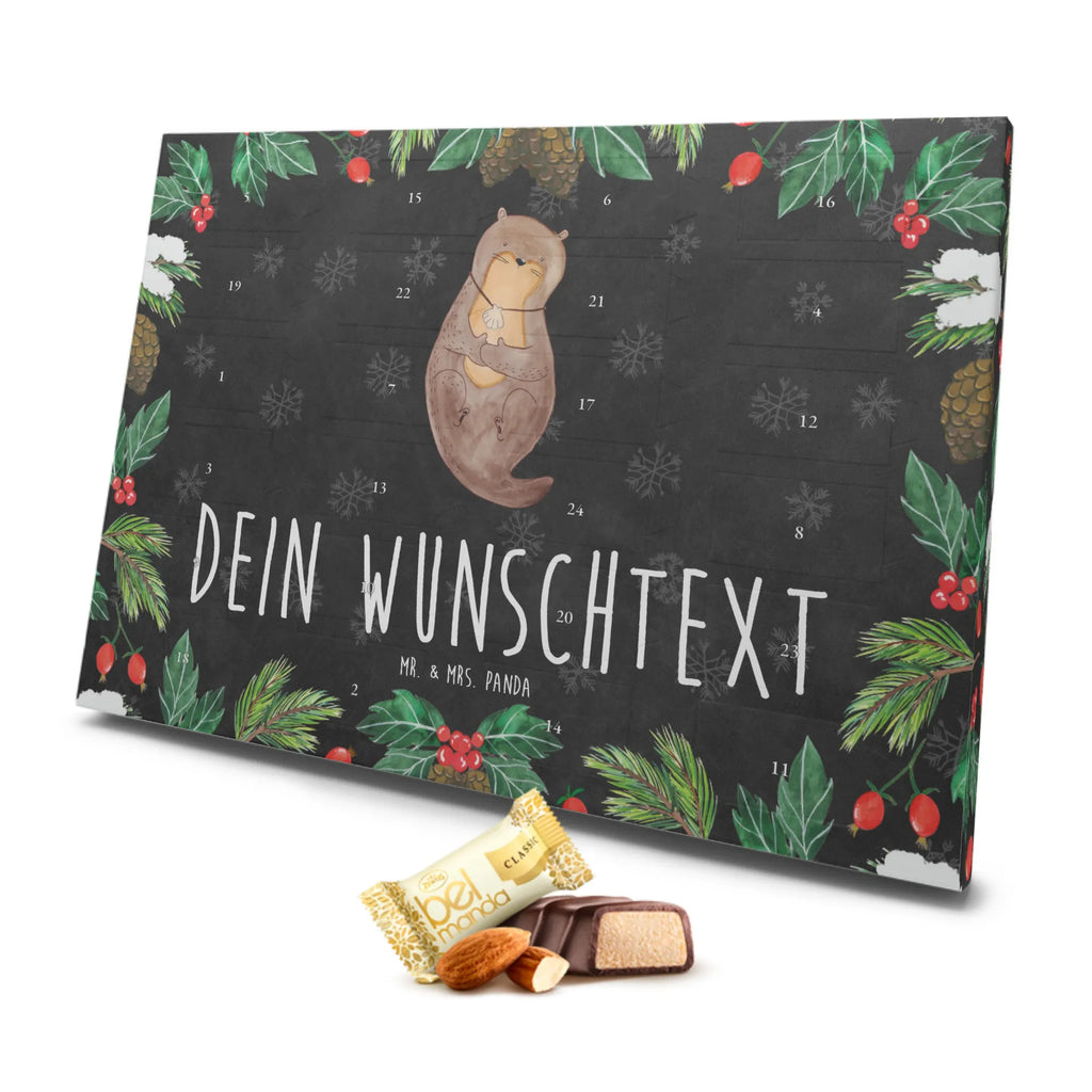 Personalisierter Marzipan Adventskalender Otter Muschel Personalisierter Marzipan Adventskalender, Otter, Fischotter, Seeotter, Otterliebe, grübeln, träumen, Motivation, Tagträumen, Büro