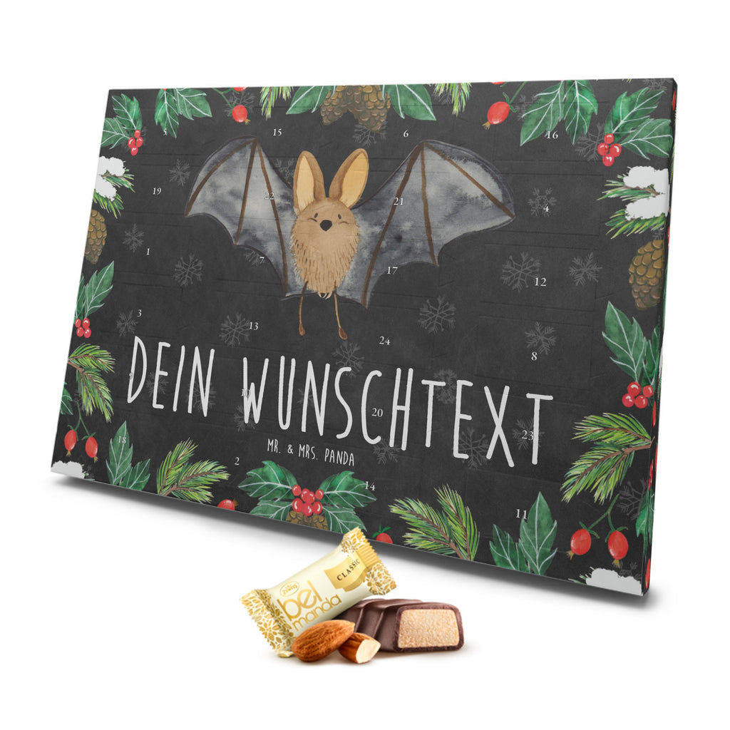 Personalisierter Marzipan Adventskalender Fledermaus Flügel Personalisierter Marzipan Adventskalender, Tiermotive, Gute Laune, lustige Sprüche, Tiere