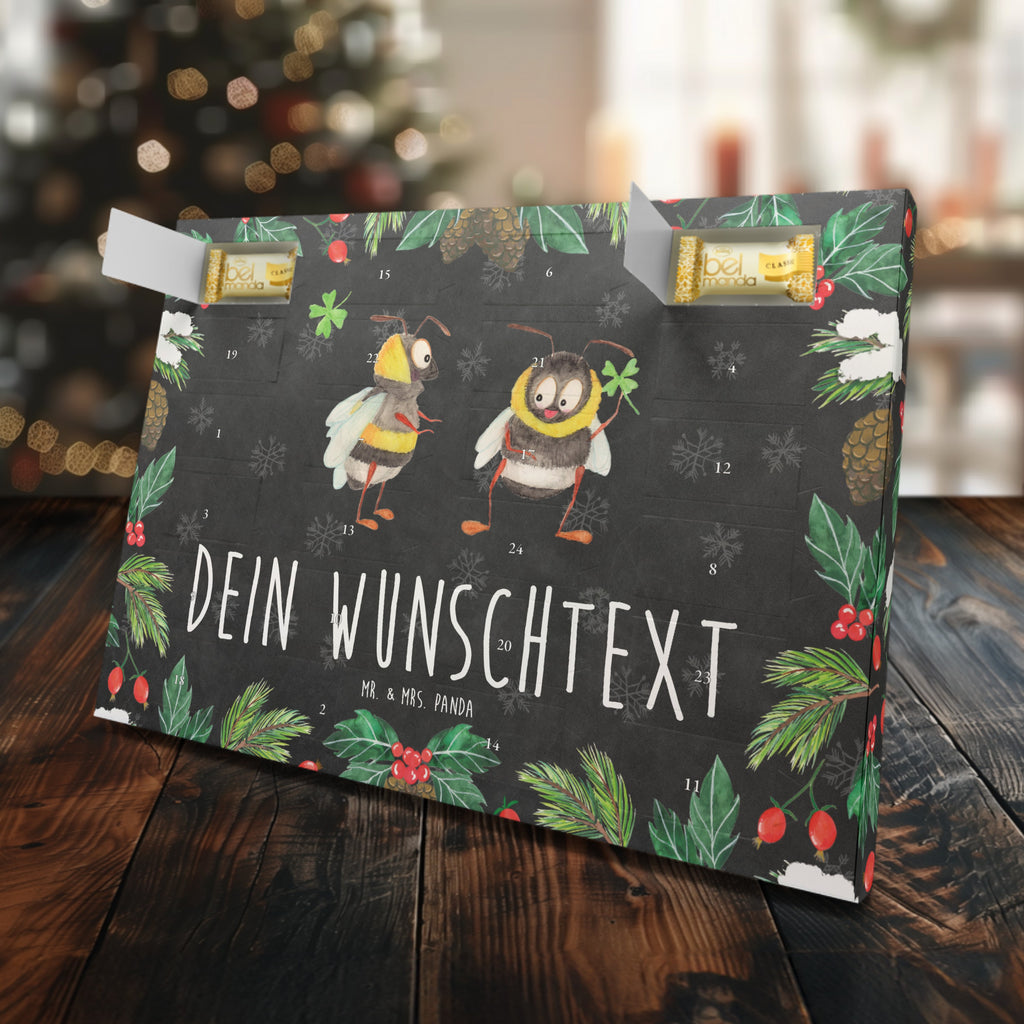 Personalisierter Marzipan Adventskalender Hummeln Kleeblatt Personalisierter Marzipan Adventskalender, Tiermotive, Gute Laune, lustige Sprüche, Tiere, Hummel, Biene, Spruch positiv, Biene Deko, Spruch schön, glücklich sein, glücklich werden, Spruch fröhlich