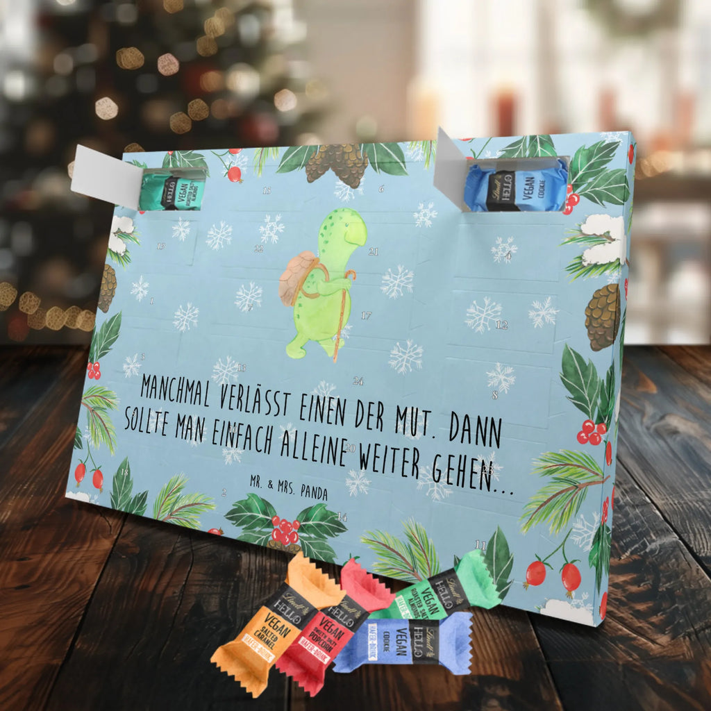 Veganer Adventskalender Schildkröte Wanderer Schokoladen Adventskalender, Schildkröte, Schildkröten, Motivation, Motivationsspruch, Motivationssprüche, Neuanfang