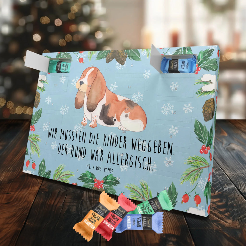 Veganer Adventskalender Hund Basset Hound Schokoladen Adventskalender, Hund, Hundemotiv, Haustier, Hunderasse, Tierliebhaber, Hundebesitzer, Sprüche, Basset Hound, Basset, Hundeliebe, kinderlos