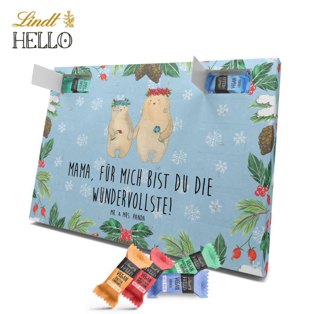 Veganer Adventskalender Bären mit Blumenkranz Schokoladen Adventskalender, Familie, Vatertag, Muttertag, Bruder, Schwester, Mama, Papa, Oma, Opa, Bär, Bären, Mutter, Mutti, Mami, Lieblingsmensch, Lieblingsmama, beste Mutter, weltbeste Mama, Geschenk Mama. Muttertag, Tochter, Kind, Kinder, Töchter, Family, Vorbild