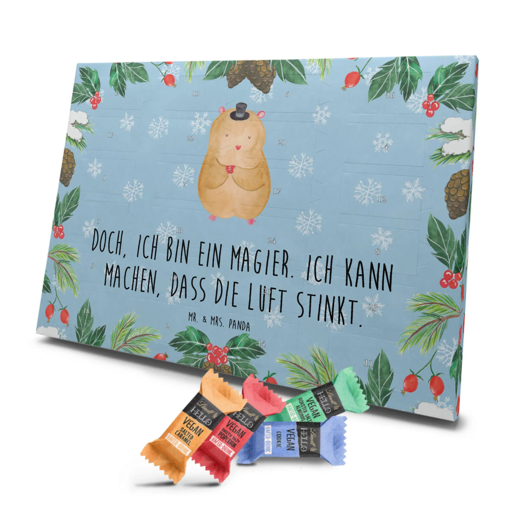 Veganer Adventskalender Hamster Hut Schokoladen Adventskalender, Tiermotive, Gute Laune, lustige Sprüche, Tiere, Hamster, Hut, Magier, Zylinder, Zwerghamster, Zauberer