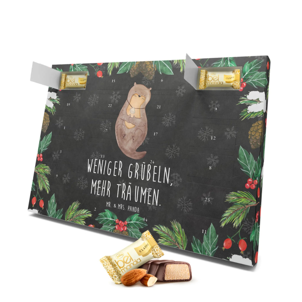 Marzipan Adventskalender Otter Muschel Marzipan Adventskalender, Otter, Fischotter, Seeotter, Otterliebe, grübeln, träumen, Motivation, Tagträumen, Büro