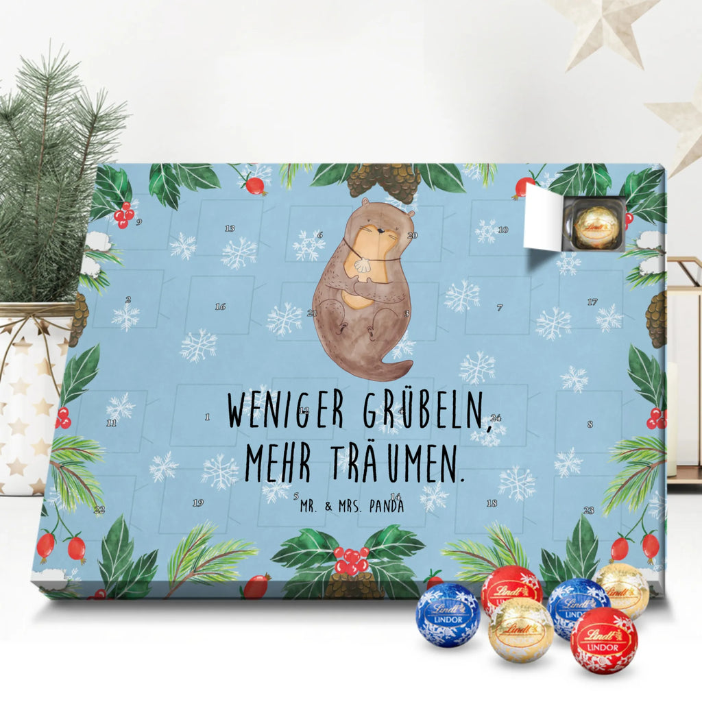 Kugel Markenschokolade Adventskalender Otter Muschel Adventskalender, Weihnachtskalender, Kalender, Weihnachten, Schokoladen Adventskalender, Kugel Markenschokolade Adventskalender, Otter, Fischotter, Seeotter, Otterliebe, grübeln, träumen, Motivation, Tagträumen, Büro