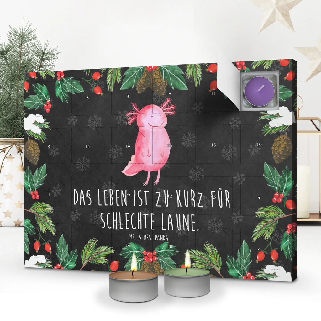 Duftkerzen Adventskalender Axolotl Glücklich Adventskalender, Kerzen Adventskalender, Duftkerzen Adventskalender, Axolotl, Molch, Axolot, Schwanzlurch, Lurch, Lurche, Motivation, gute Laune