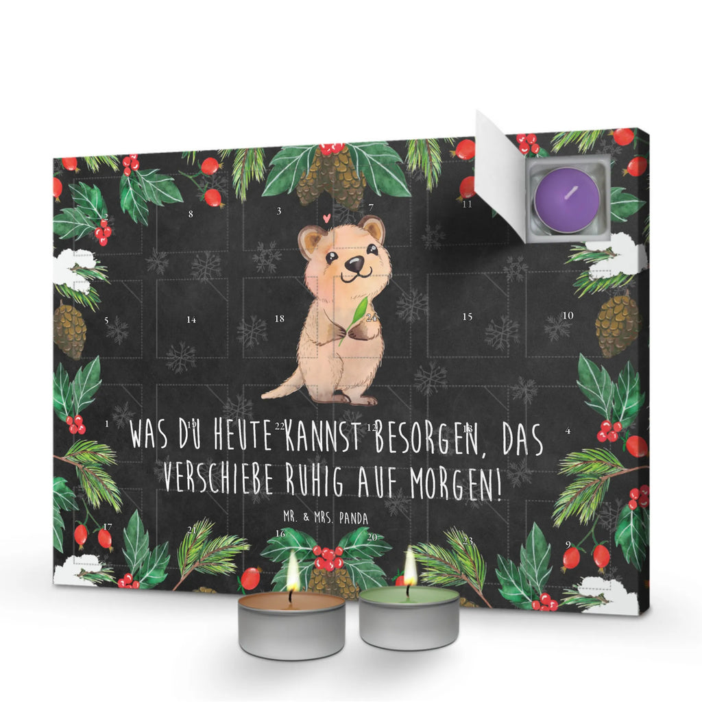 Duftkerzen Adventskalender Quokka Happy Adventskalender, Kerzen Adventskalender, Duftkerzen Adventskalender, Tiermotive, Gute Laune, lustige Sprüche, Tiere, Quokka, Verschieben, Aufschieberitis, Lustiger Spruch, Niedliches Tier, Dinge erledigen