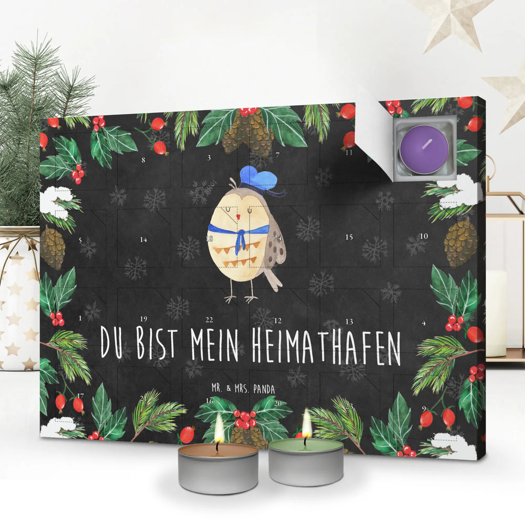 Duftkerzen Adventskalender Eule Matrose Adventskalender, Kerzen Adventskalender, Duftkerzen Adventskalender, Eule, Eule Spruch, Eule Deko, Owl, Wortspiel lustig, Matrose, Freundin, Ehe, Seefahrer, Heimathafen, Hochzeitstag Geschenk