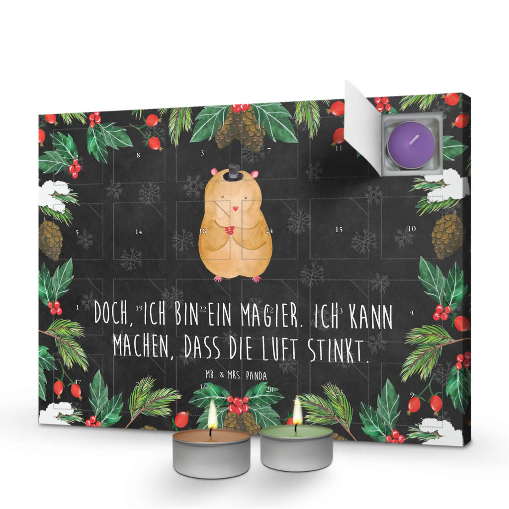 Duftkerzen Adventskalender Hamster Hut Adventskalender, Kerzen Adventskalender, Duftkerzen Adventskalender, Tiermotive, Gute Laune, lustige Sprüche, Tiere, Hamster, Hut, Magier, Zylinder, Zwerghamster, Zauberer