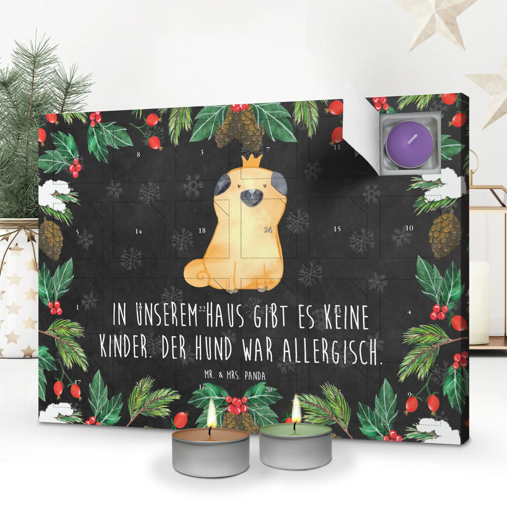 Duftkerzen Adventskalender Mops Krone Adventskalender, Kerzen Adventskalender, Duftkerzen Adventskalender, Hund, Hundemotiv, Haustier, Hunderasse, Tierliebhaber, Hundebesitzer, Sprüche, Mops, allergisch, kinderlos, Hausregel, Hundebesitzer. Spruch, lustig