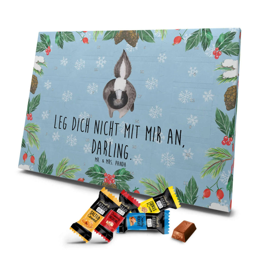 Markenschokolade Adventskalender Stinktier Angriff Adventskalender, Weihnachtskalender, Markenschokolade Adventskalender, Stinktier, Skunk, Wildtier, Raubtier, Stinker, Stinki, wütend, Drohung