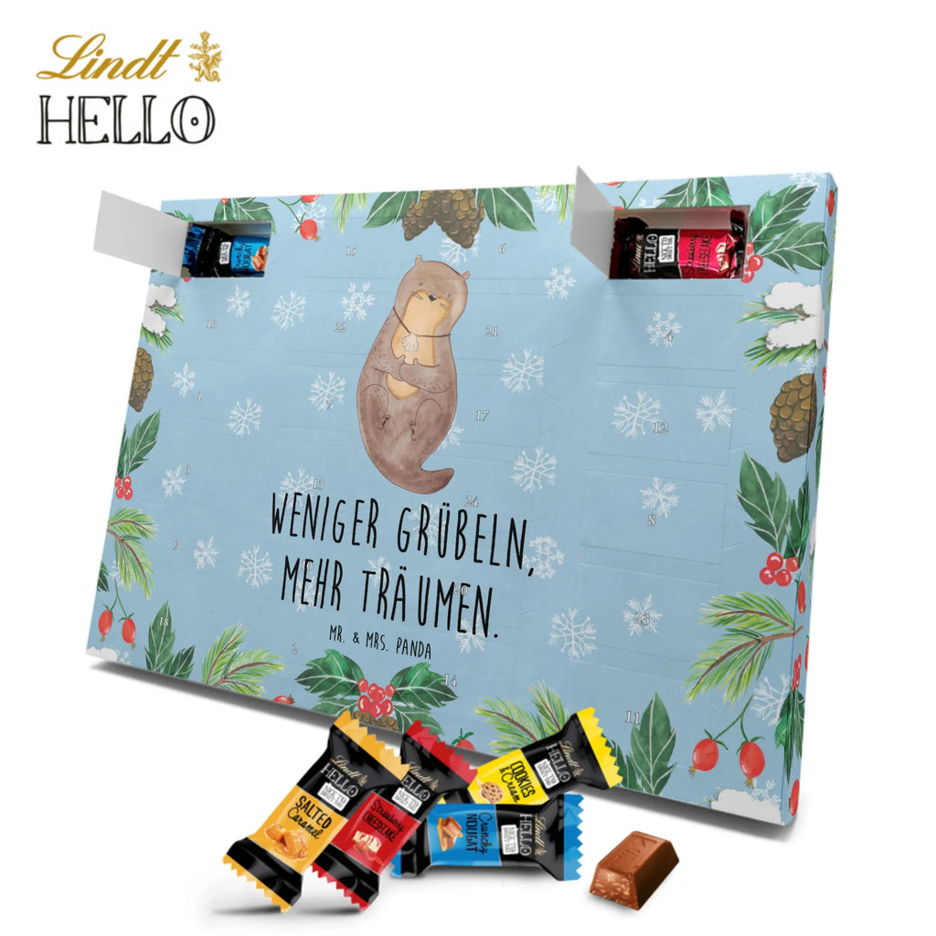 Markenschokolade Adventskalender Otter Muschel Adventskalender, Weihnachtskalender, Markenschokolade Adventskalender, Otter, Fischotter, Seeotter, Otterliebe, grübeln, träumen, Motivation, Tagträumen, Büro