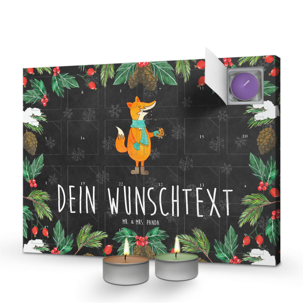 Personalisierter Duftkerzen Adventskalender Fuchs Keks Personalisierter Duftkerzen Adventskalender, Fuchs, Füchse, Backen Spruch, Kekse, Winter, Weihnachtszeit, Plätzchen, Liebe, Küche Deko