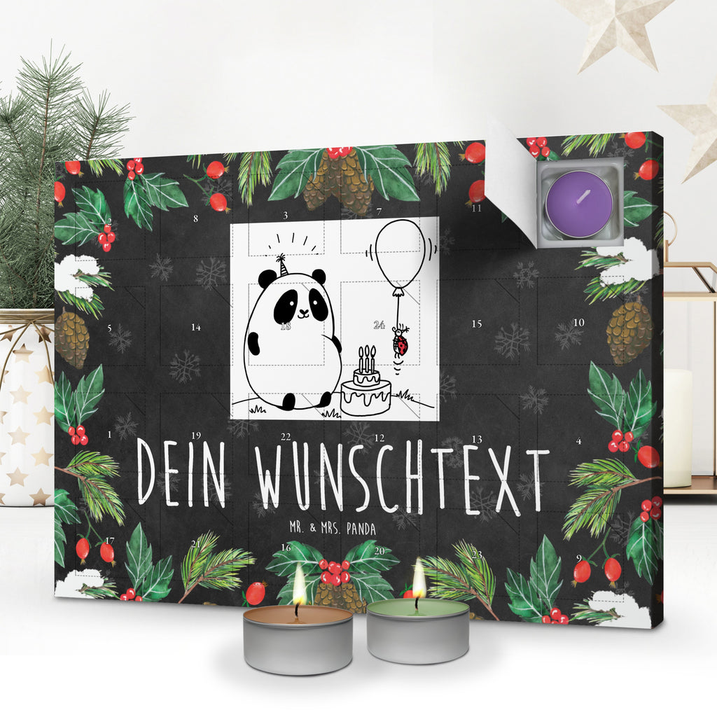 Personalisierter Duftkerzen Adventskalender Panda Geburtstag Personalisierter Duftkerzen Adventskalender