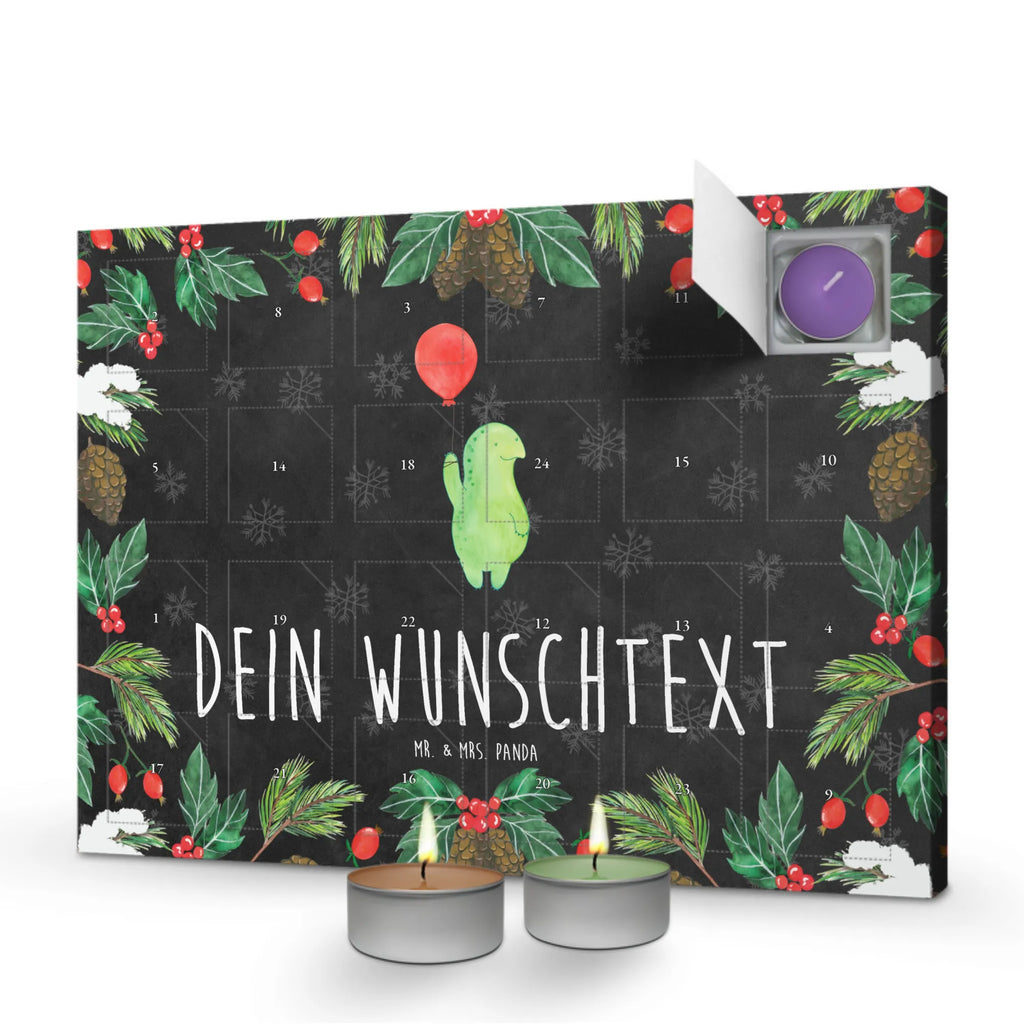 Personalisierter Duftkerzen Adventskalender Schildkröte Luftballon Personalisierter Duftkerzen Adventskalender, Schildkröte, Schildkröten, Mutausbruch, Motivation, Motivationsspruch