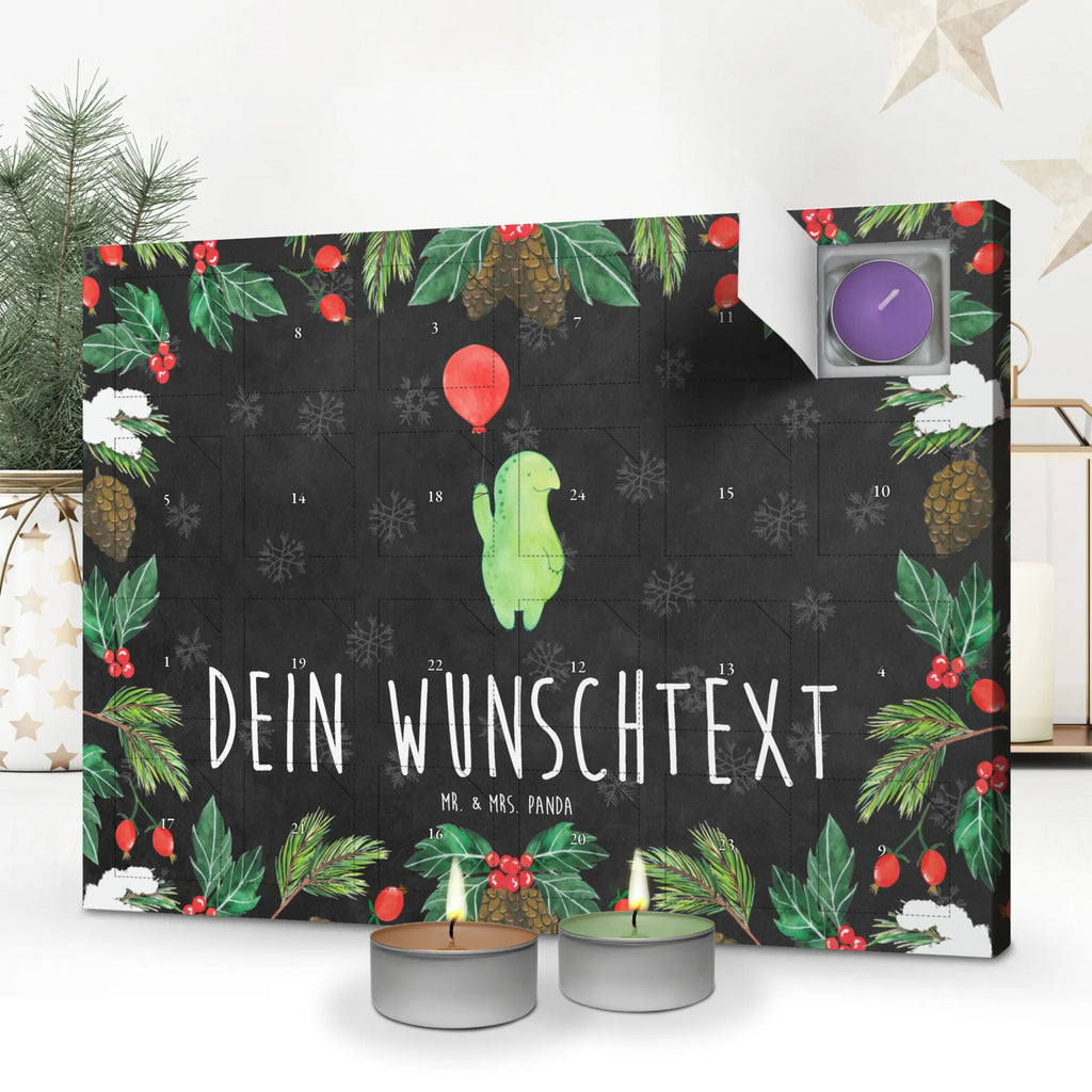 Personalisierter Duftkerzen Adventskalender Schildkröte Luftballon Personalisierter Duftkerzen Adventskalender, Schildkröte, Schildkröten, Mutausbruch, Motivation, Motivationsspruch