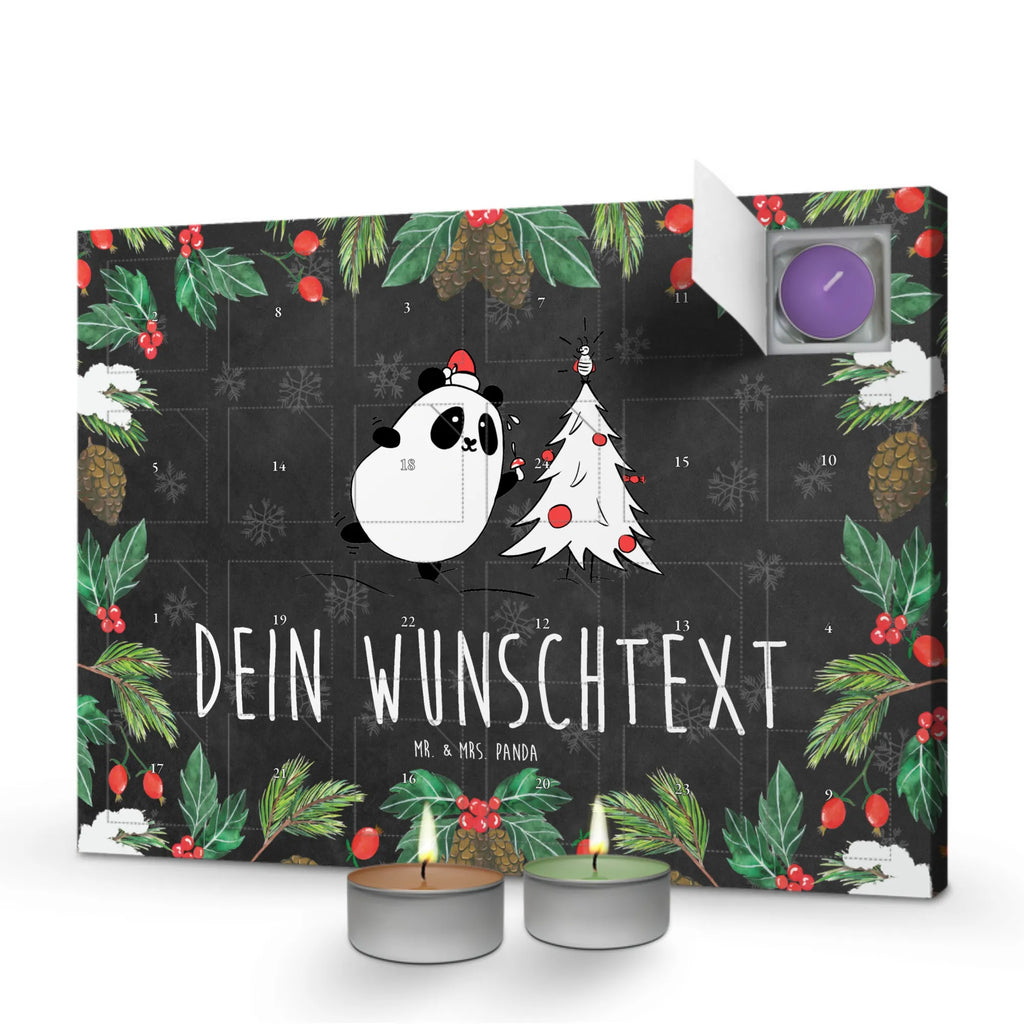 Personalisierter Duftkerzen Adventskalender Panda Weihnachtszeit Personalisierter Duftkerzen Adventskalender