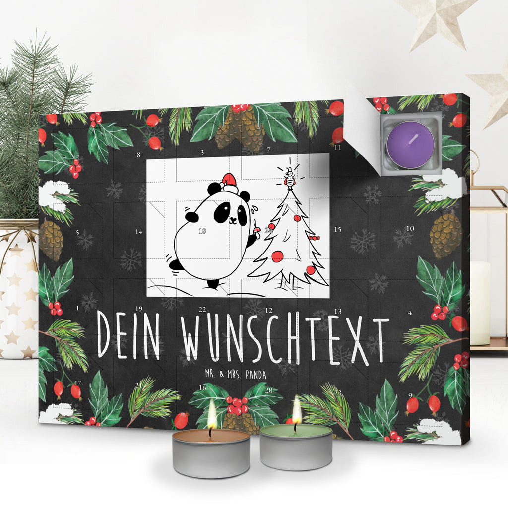 Personalisierter Duftkerzen Adventskalender Panda Weihnachtszeit Personalisierter Duftkerzen Adventskalender