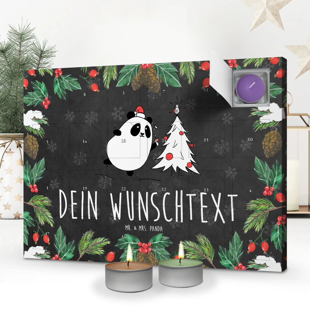 Personalisierter Duftkerzen Adventskalender Panda Weihnachtszeit Personalisierter Duftkerzen Adventskalender