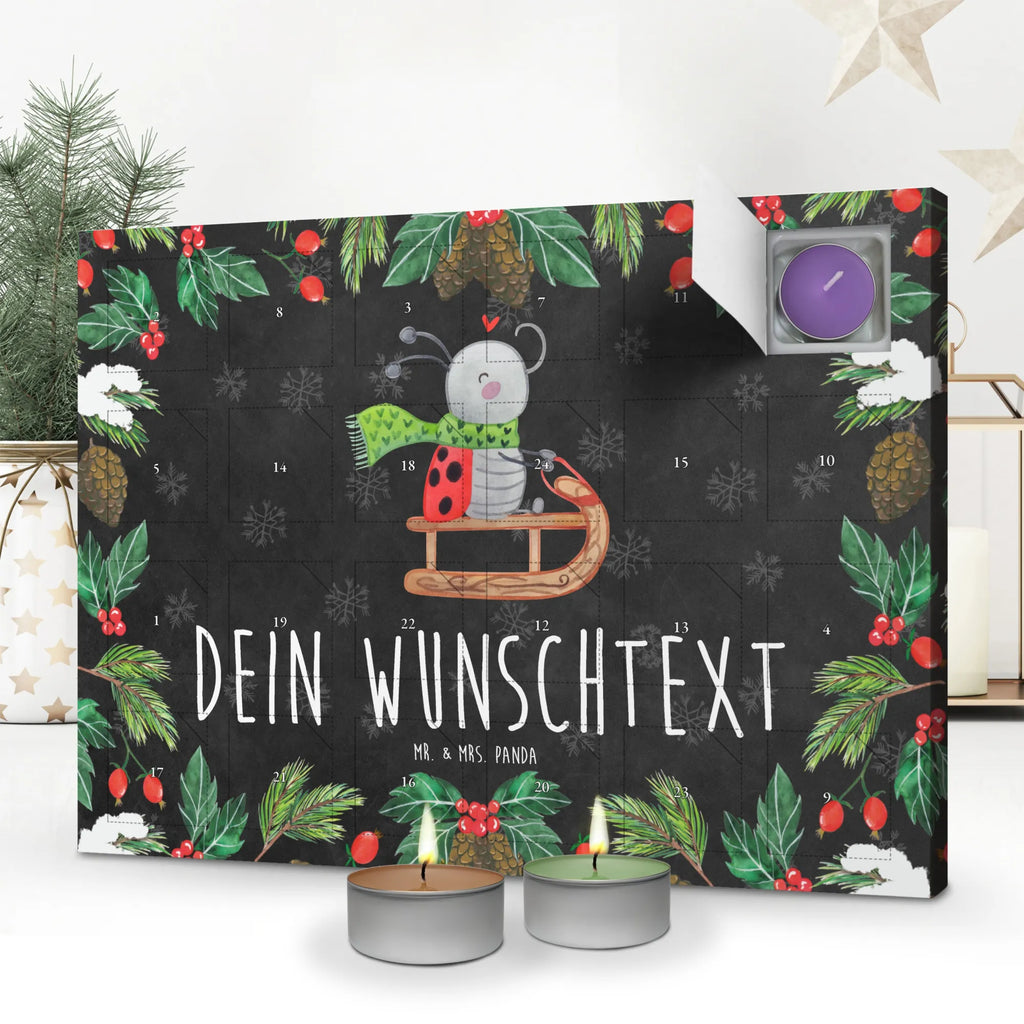 Personalisierter Duftkerzen Adventskalender Smörle Rodeln Personalisierter Duftkerzen Adventskalender, Winter, Weihnachten, Weihnachtsdeko, Nikolaus, Advent, Heiligabend, Wintermotiv, Schlittenfahren, Smörle, Marzipan