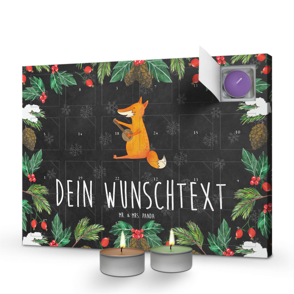 Personalisierter Duftkerzen Adventskalender Fuchs Gitarre Personalisierter Duftkerzen Adventskalender, Fuchs, Füchse, Geschenk Musiker, Musik Spruch, Musikerin, Sänger, Sängerin, Gitarre