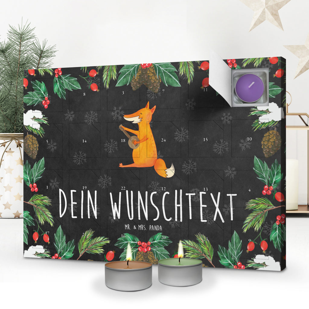 Personalisierter Duftkerzen Adventskalender Fuchs Gitarre Personalisierter Duftkerzen Adventskalender, Fuchs, Füchse, Geschenk Musiker, Musik Spruch, Musikerin, Sänger, Sängerin, Gitarre