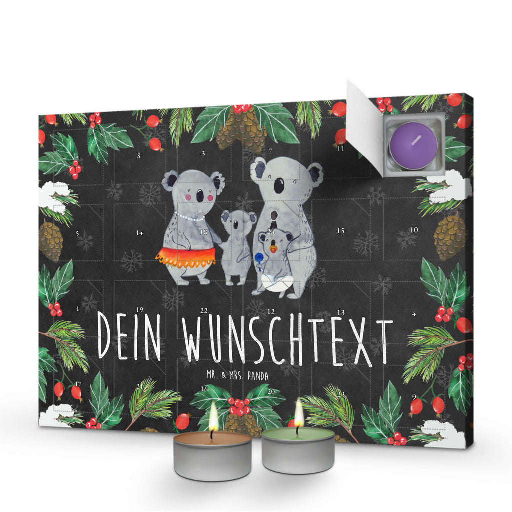 Personalisierter Duftkerzen Adventskalender Koala Familie Personalisierter Duftkerzen Adventskalender, Familie, Vatertag, Muttertag, Bruder, Schwester, Mama, Papa, Oma, Opa, Koala, Koalas, Family, Kinder, Geschwister, Familienleben