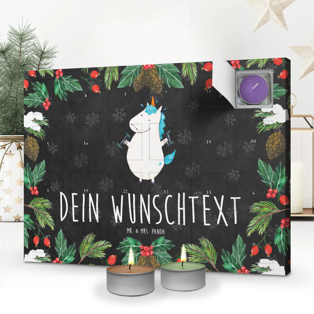 Personalisierter Duftkerzen Adventskalender Einhorn Fitness Personalisierter Duftkerzen Adventskalender, Einhorn, Einhörner, Einhorn Deko, Pegasus, Unicorn, Gym, Fitness, Fitnessstudio, Diät, Abnehmen, Sport, Pumpen, Geräte, Sixpack