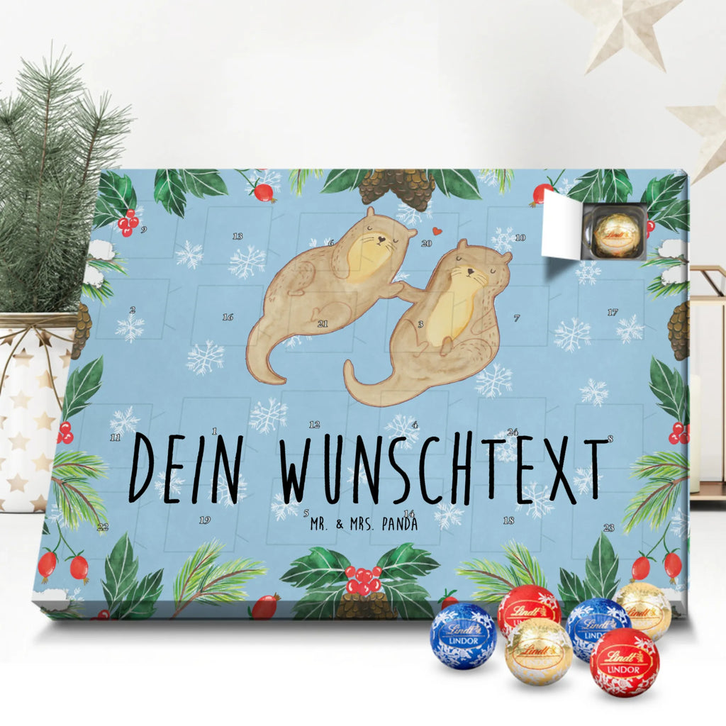 Personalisierter Kugel Markenschokolade Adventskalender Otter Hände halten Personalisierter Kugel Markenschokolade Adventskalender, Otter, Fischotter, Seeotter, Otter Seeotter See Otter