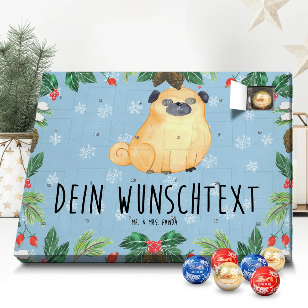 Personalisierter Kugel Markenschokolade Adventskalender Mops Personalisierter Kugel Markenschokolade Adventskalender, Hund, Hundemotiv, Haustier, Hunderasse, Tierliebhaber, Hundebesitzer, Sprüche, Mops, Liebe, Hundeliebe