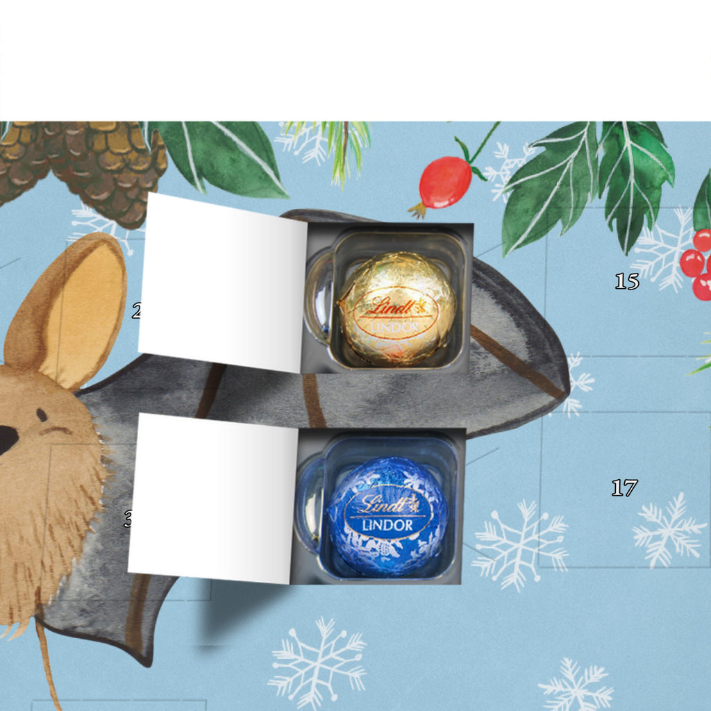 Personalisierter Kugel Markenschokolade Adventskalender Fledermaus Flügel Personalisierter Kugel Markenschokolade Adventskalender, Tiermotive, Gute Laune, lustige Sprüche, Tiere