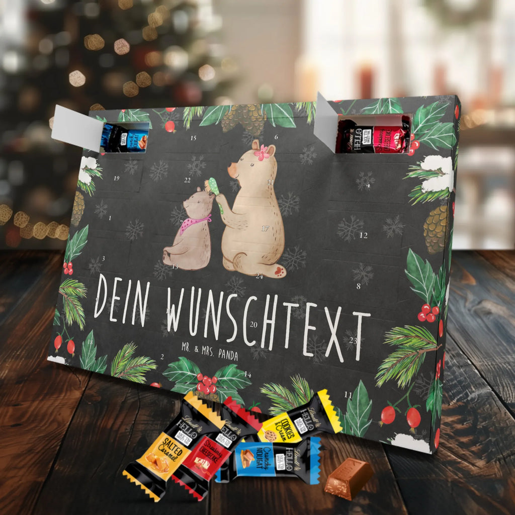 Personalisierter Markenschokolade Adventskalender Bär Kind Personalisierter Adventskalender, Familie, Vatertag, Muttertag, Bruder, Schwester, Mama, Papa, Oma, Opa, Geschenk, Mutti, Mutter