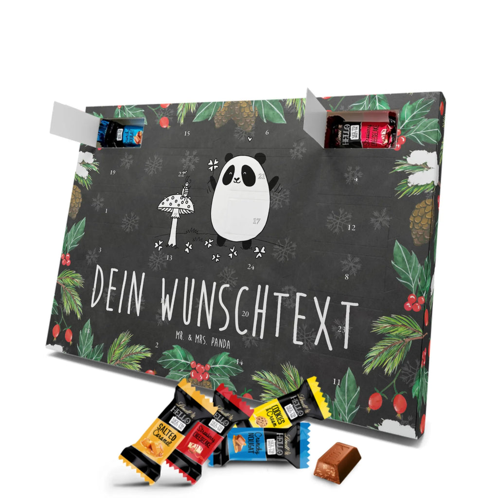 Personalisierter Markenschokolade Adventskalender Panda Glück Personalisierter Adventskalender