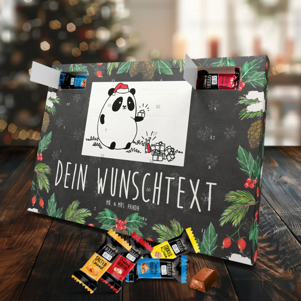 Personalisierter Markenschokolade Adventskalender Panda Weihnachtsgeschenk Personalisierter Adventskalender