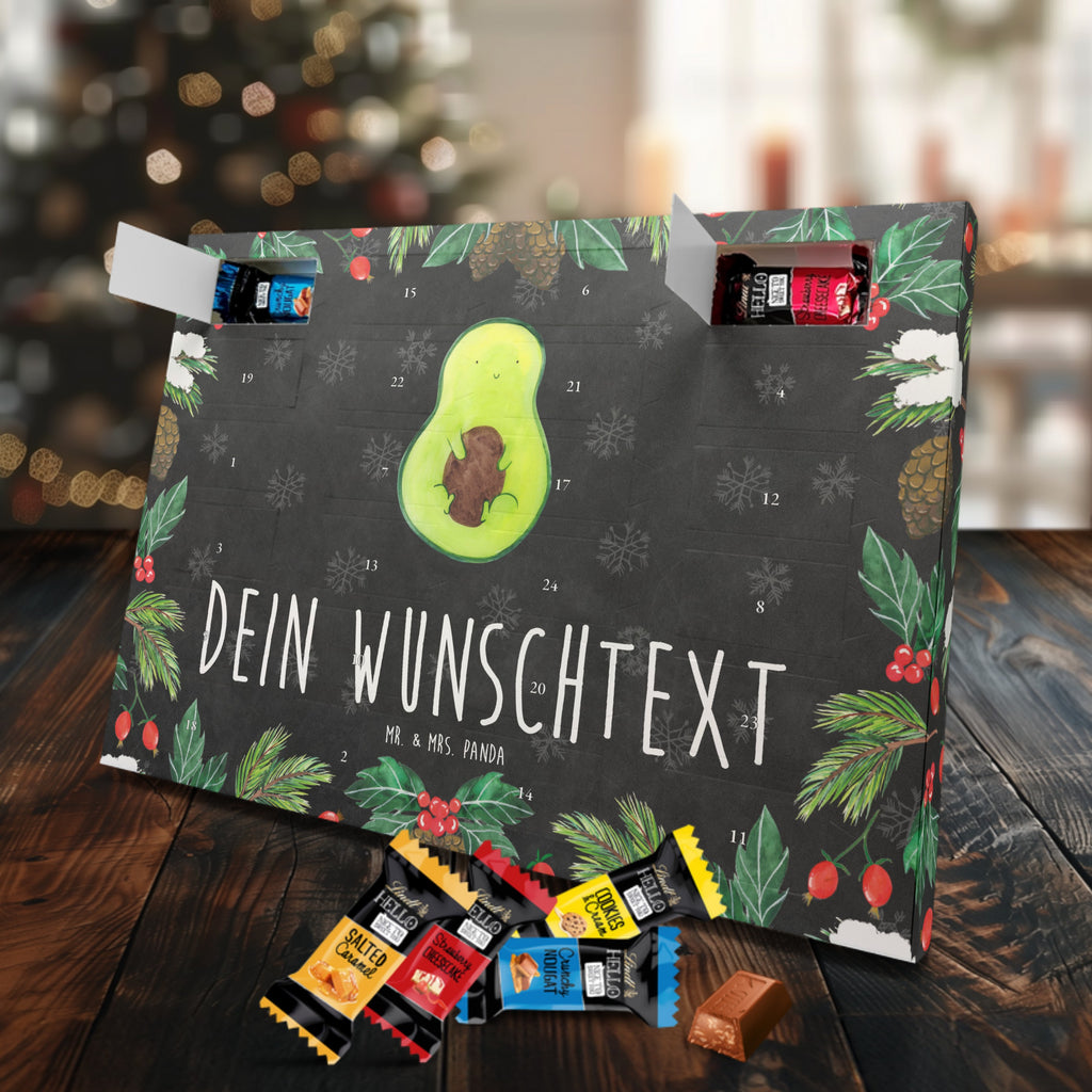 Personalisierter Markenschokolade Adventskalender Avocado Kern Personalisierter Adventskalender, Avocado, Veggie, Vegan, Gesund, Avokado, Avocadokern, Kern, Pflanze, Spruch Leben