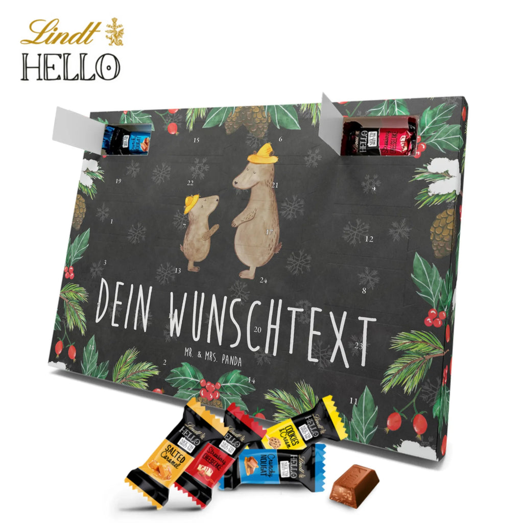 Personalisierter Markenschokolade Adventskalender Bären mit Hut Personalisierter Adventskalender, Familie, Vatertag, Muttertag, Bruder, Schwester, Mama, Papa, Oma, Opa, Bär, Bären, Vater, Papi, Paps, Dad, Daddy, Lieblingsmensch, Sohn, Söhne, Kind, Kinder, Vater-Sohn, Family, Vorbild