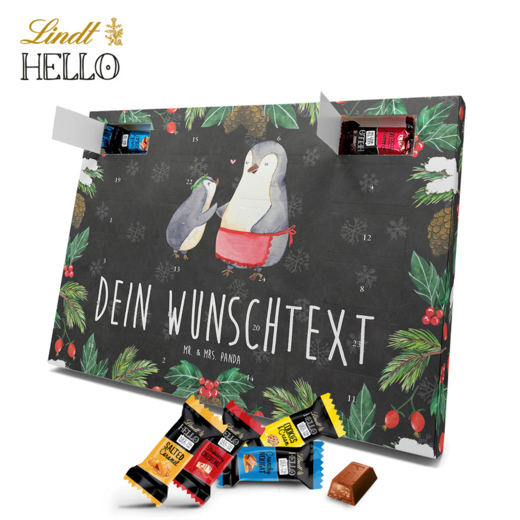 Personalisierter Markenschokolade Adventskalender Pinguin mit Kind Personalisierter Adventskalender, Familie, Vatertag, Muttertag, Bruder, Schwester, Mama, Papa, Oma, Opa, Geschenk, Mami, Mutti, Mutter, Geburststag