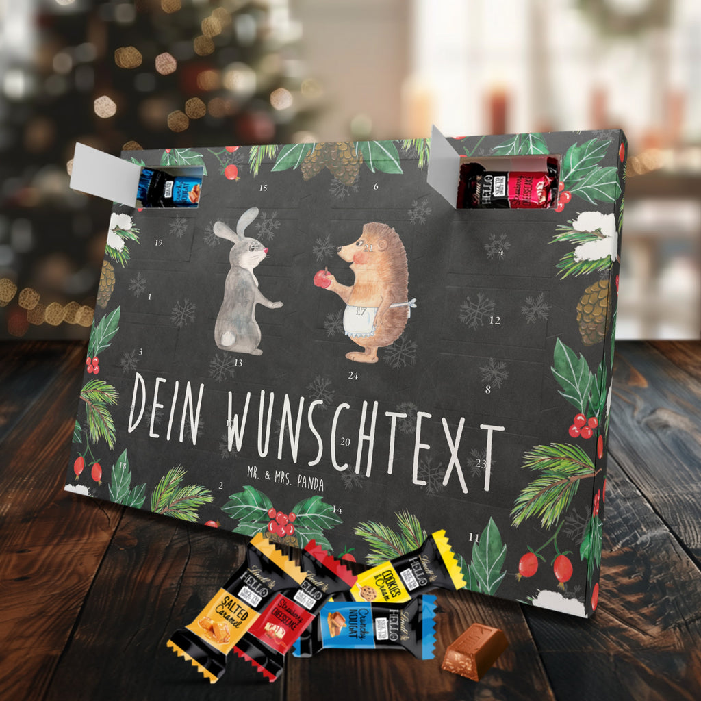 Personalisierter Markenschokolade Adventskalender Hase Igel Personalisierter Adventskalender, Tiermotive, Gute Laune, lustige Sprüche, Tiere, Igel und Hase, Igel, Hase, Liebe Spruch, Liebeskummer Geschenk, Herzschmerz, Trösten, Trennungsschmerz, Spruch romantisch