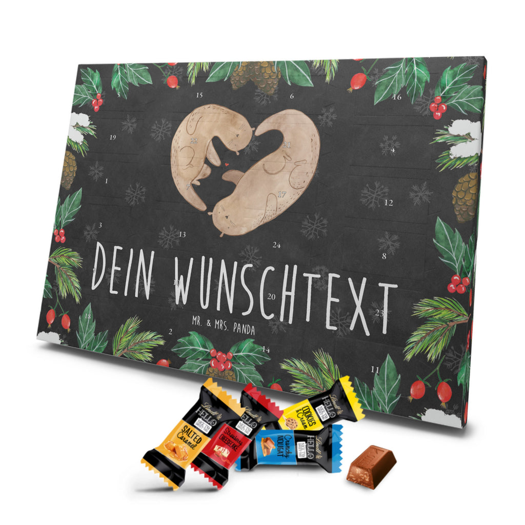 Personalisierter Markenschokolade Adventskalender Otter Herz Personalisierter Adventskalender, Otter, Fischotter, Seeotter, Liebe, Herz, Liebesbeweis, Liebesgeschenk, Bessere Hälfte, Love you, Jahrestag, Hochzeitstag, Verlobung, gemeinsames Leben