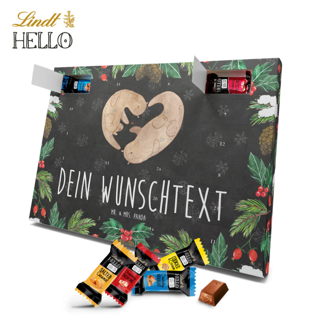 Personalisierter Markenschokolade Adventskalender Otter Herz Personalisierter Adventskalender, Otter, Fischotter, Seeotter, Liebe, Herz, Liebesbeweis, Liebesgeschenk, Bessere Hälfte, Love you, Jahrestag, Hochzeitstag, Verlobung, gemeinsames Leben