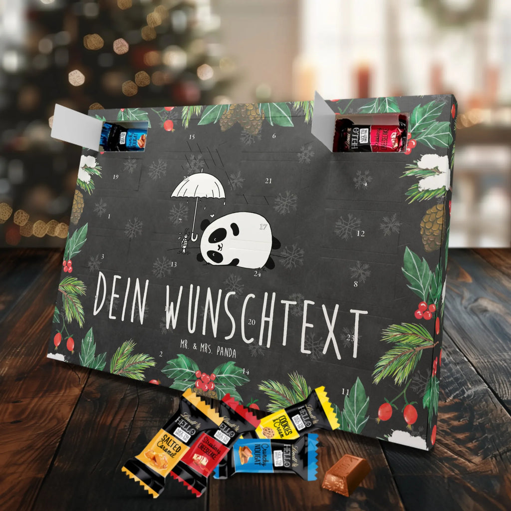 Personalisierter Markenschokolade Adventskalender Panda Freundschaft Personalisierter Adventskalender