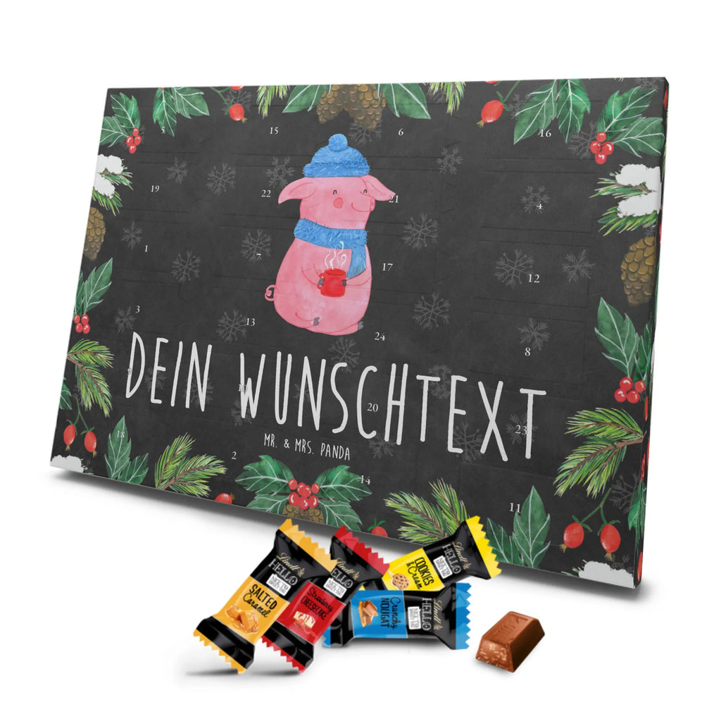 Personalisierter Markenschokolade Adventskalender Schwein Glühwein Personalisierter Adventskalender, Winter, Weihnachten, Weihnachtsdeko, Nikolaus, Advent, Heiligabend, Wintermotiv, Glühschwein, Glühwein, Weihnachtsmarkt, Punsch