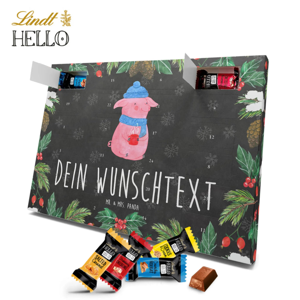 Personalisierter Markenschokolade Adventskalender Schwein Glühwein Personalisierter Adventskalender, Winter, Weihnachten, Weihnachtsdeko, Nikolaus, Advent, Heiligabend, Wintermotiv, Glühschwein, Glühwein, Weihnachtsmarkt, Punsch