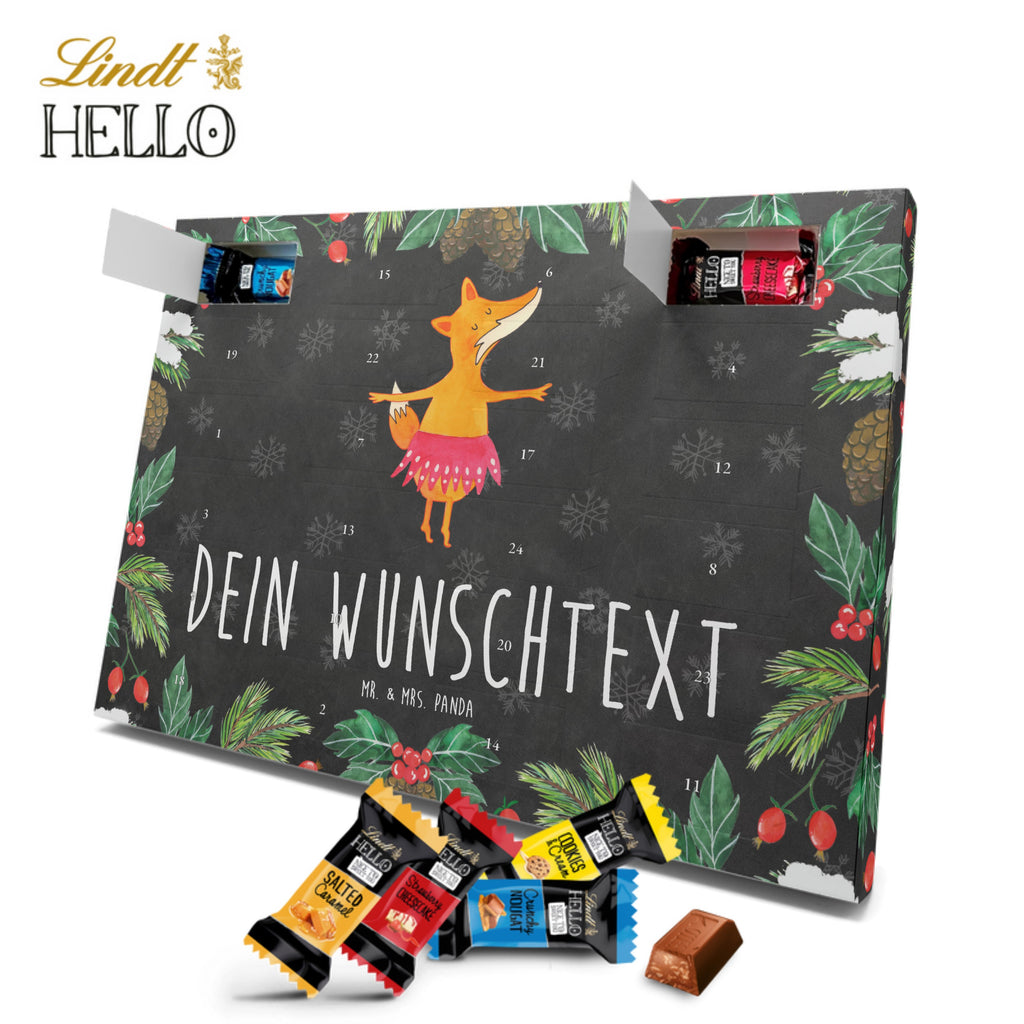 Personalisierter Markenschokolade Adventskalender Fuchs Ballerina Personalisierter Adventskalender, Fuchs, Fuchs Spruch, Füchse, Füchsin, Ballerina, Ballett, Tänzerin, Tanzen, Party, Einladung, Geburtstag