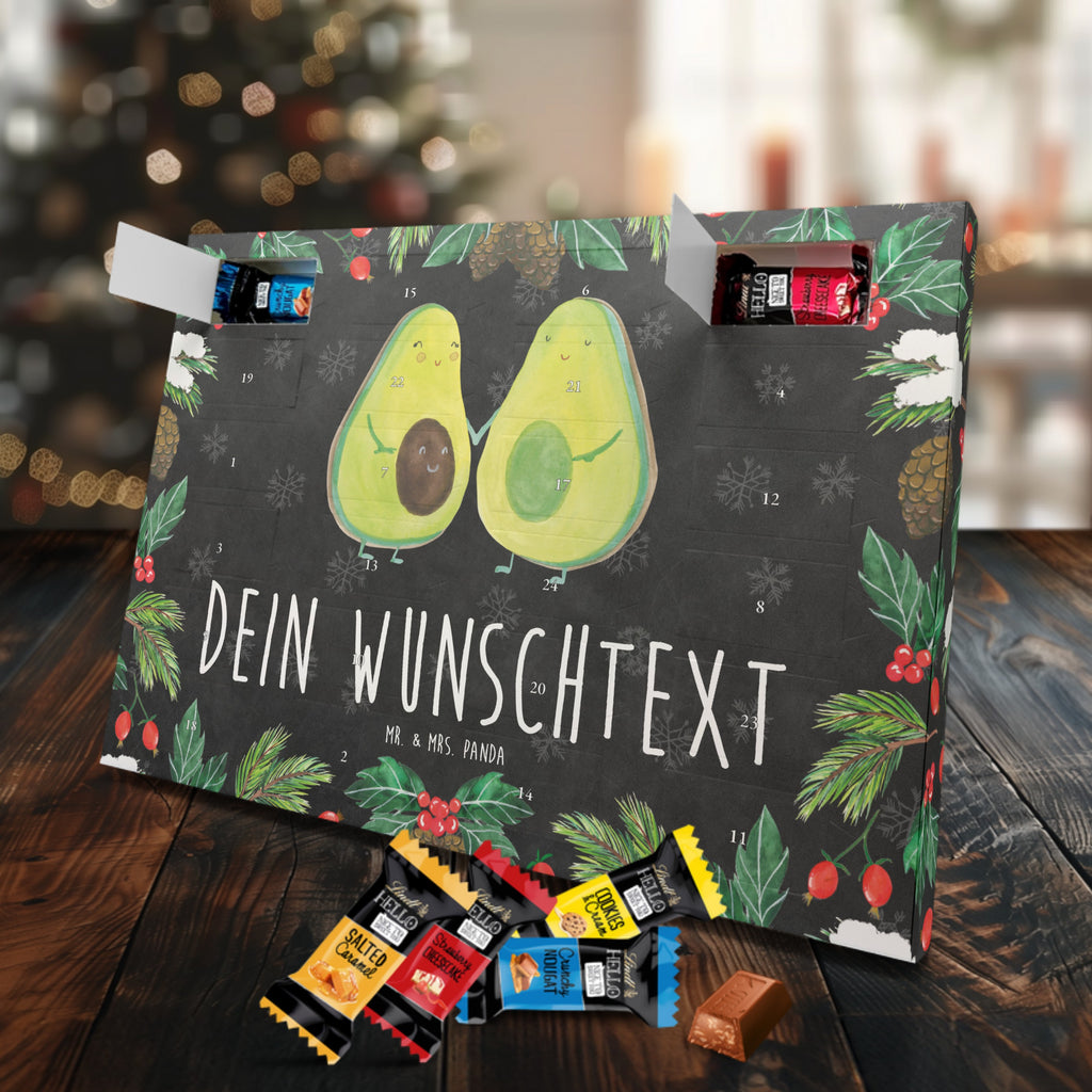 Personalisierter Markenschokolade Adventskalender Avocado Pärchen Personalisierter Adventskalender, Avocado, Veggie, Vegan, Gesund, Avocuddle, Liebe, Schwangerschaft, Familie, Babyshower, Babyparty, Hochzeit, Kinder, Avocados, Geburt