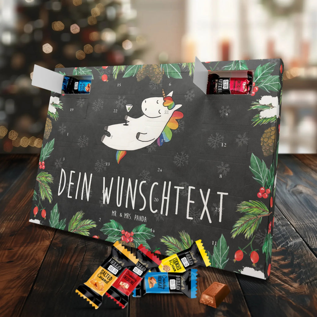 Personalisierter Markenschokolade Adventskalender Einhorn Cocktail Personalisierter Adventskalender, Einhorn, Einhörner, Einhorn Deko, Pegasus, Unicorn, Party, Spaß, Feiern, Caipirinha, Rum, Cuba Libre, Sekt, Freundin, Geburtstag, lustig, witzig, Spruch, Glitzer