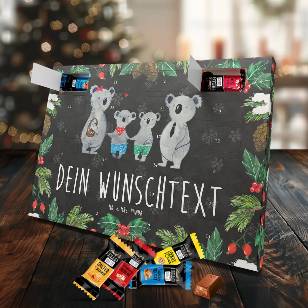 Personalisierter Markenschokolade Adventskalender Koala Familie zwei Personalisierter Adventskalender, Familie, Vatertag, Muttertag, Bruder, Schwester, Mama, Papa, Oma, Opa, Koala, Koalabär, beste Familie, Familienzeit, Familienleben, Koalafamilie, Lieblingsfamilie